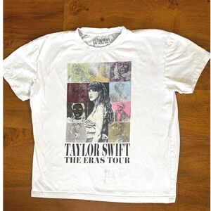 Taylor Swift The Eras Tour 2023 Concert T-Shirt White Large Graphic Tee